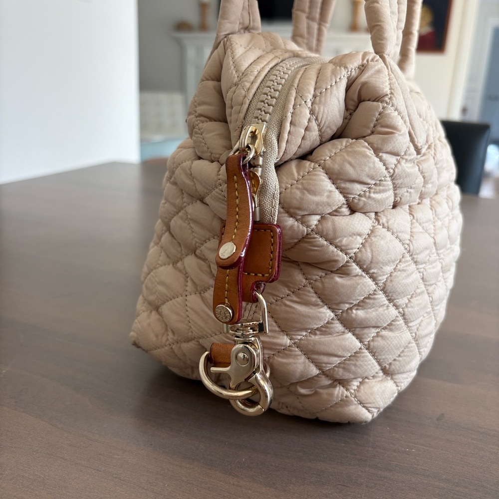 MZ Wallace Beige Quilted Satchel - Picture 6 of 12